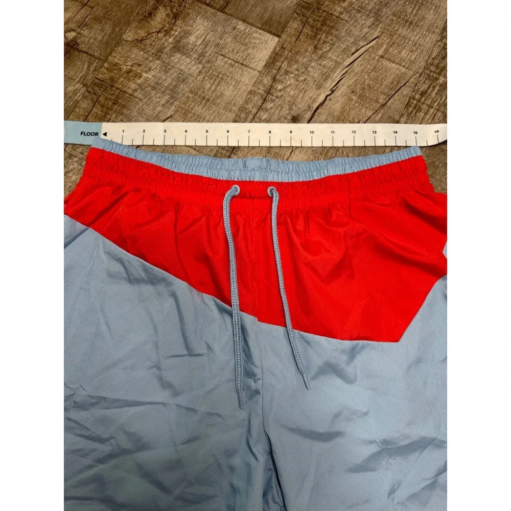 Nike Mens Colorblock Ripstop Athletic Shorts Blue Red Pink Size Large